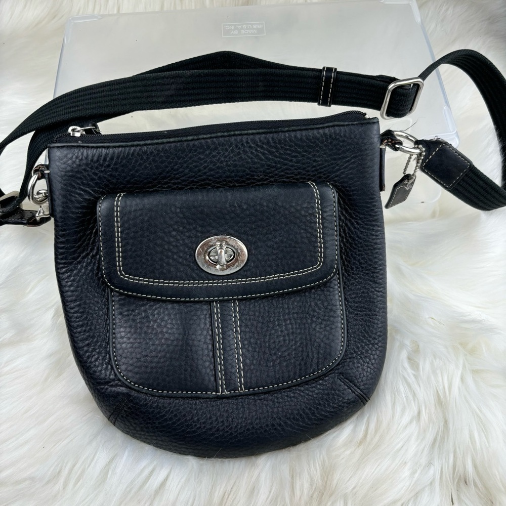 COACH PEBBLED LEATHER CROSSBODY BAG